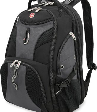 SwissGear 1900 Scansmart TSA 17 Laptop Backpack, Grey/Black, 19-Inch